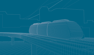 Graphic Regime Chris Mark Creative Director SDI Schwager Davis Construction transit monorail web illustration CAD design
