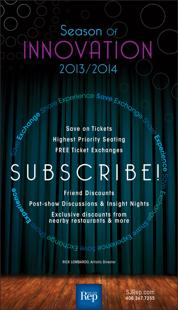 SJ Rep San Jose Repertory Theatre Season of Innovation Poster - Graphic Regime